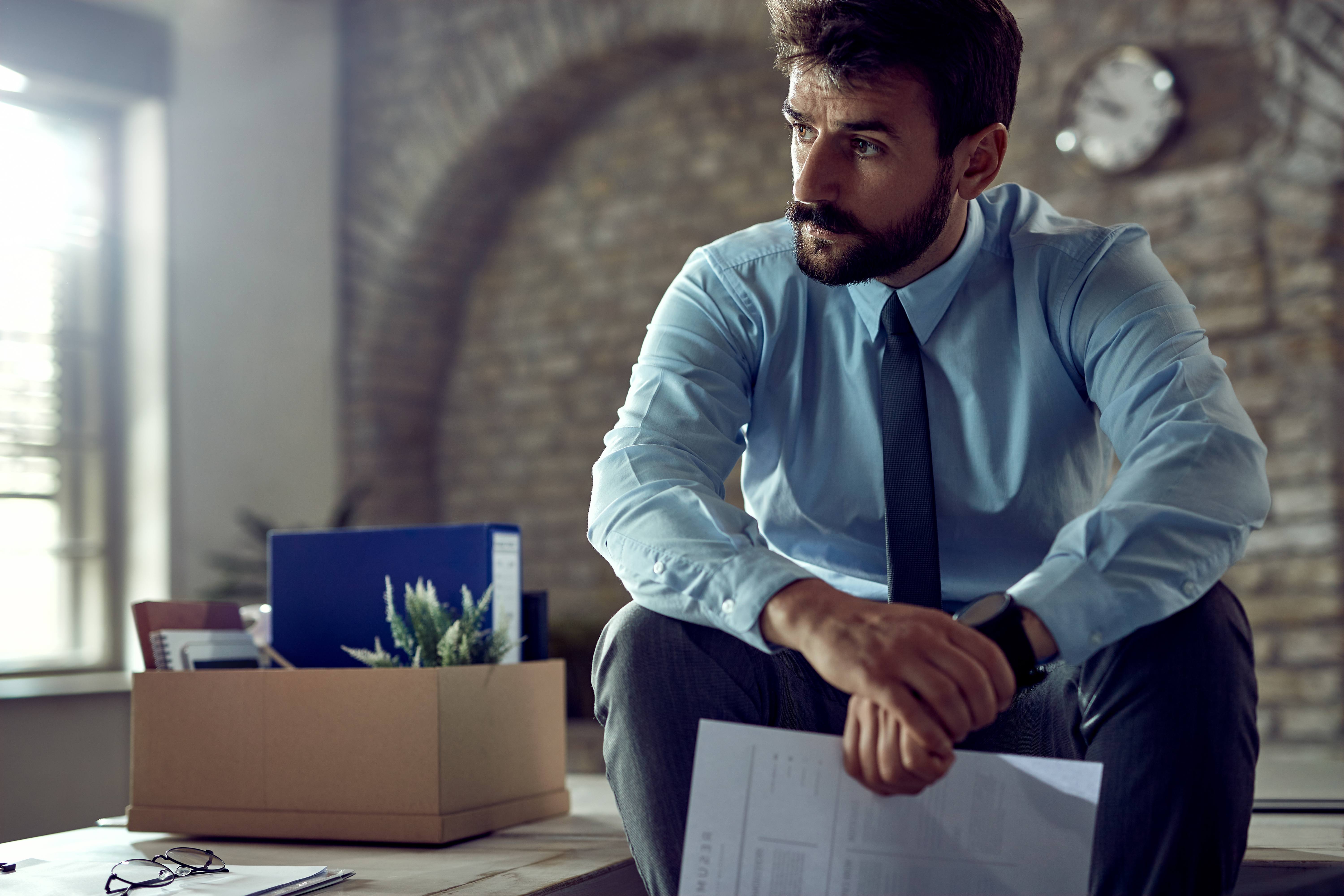 Professional reading paperwork